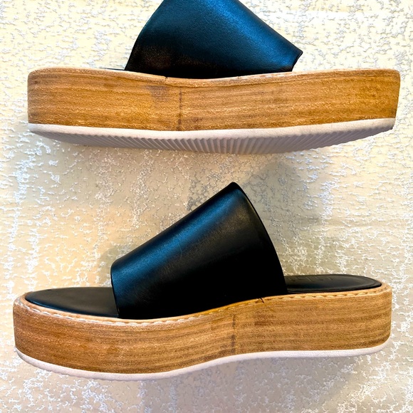 NWOT Tibi New York Black Leather Platform, Slip on, Mules. Comfortable & modern - Picture 3 of 7